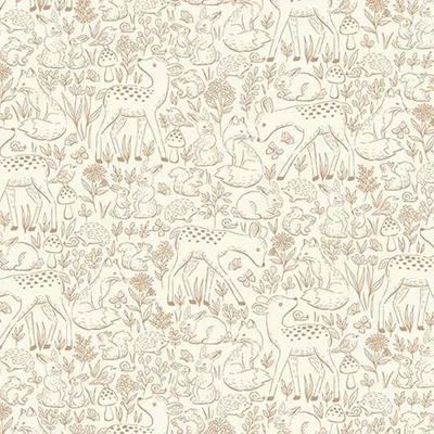 Material patchwork  - Makower - Little Ones 194/V Etched brown