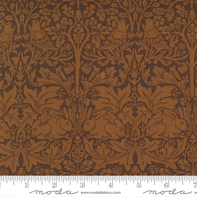 Material patchwork  - Moda - Barbara Brackman by Best of Morris 2021 8363-19 brown