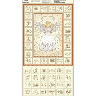 Tesatura patchwork - Makower - Christmas 25 Advent Angel Cream 042/Q, Panel, 60 cm