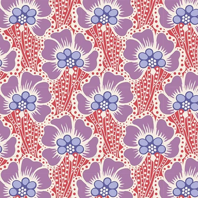 Material patchwork  - Tilda Cotton Beach - Ocean flower coral 100325