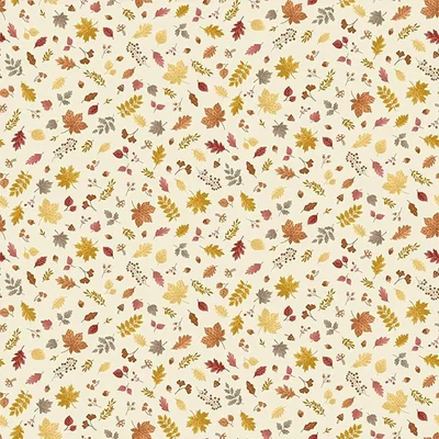 Material patchwork  - Makower - Hello Autumn Foliage Cascade Cream 097/Q