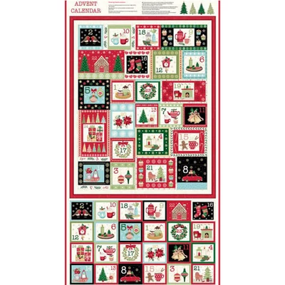 Material patchwork - Makower - Christmas 23 Advent Cozy 2574-1 Panel, 60cm