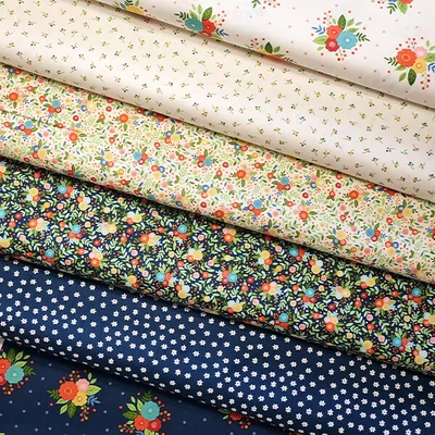 Material patchwork - Makower - Amelia Posy  cream2509-Q