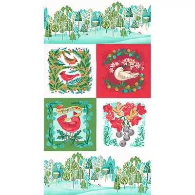 Material patchwork  - Moda - Winterly by Robin Pickens 48766-11 Panel, 60cm