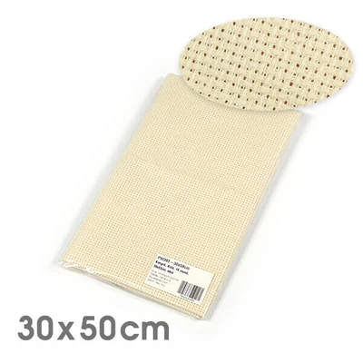 Kongré, Aida Pânză pentru broderie  cu punct în cruce, 14 count - ecru, 30x50 cm