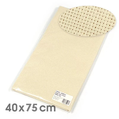 Kongré, Aida Pânză pentru broderie  cu punct în cruce, 14 count - ecru, 40x75 cm