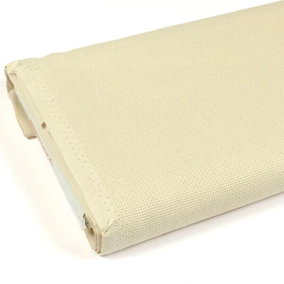 Kongré, Aida Pânză pentru broderie cu punct în cruce, 14 count, 150 cm lățime - ecru, 10 cm