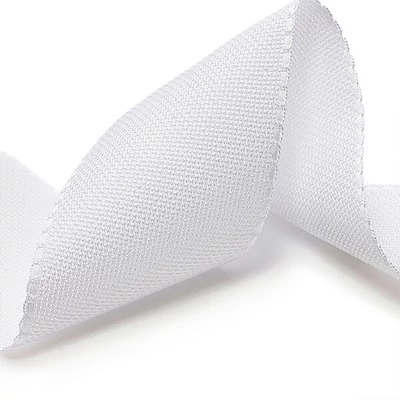 Kongré, Aida bandă pentru broderie  cu punct de cruce, 16 count, 8,5 cm lățime - albă