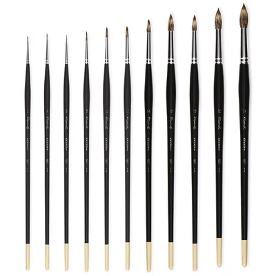 867 Pensulă rotundă cu fibre mixte Raphael Kevrin - diverse mărimi