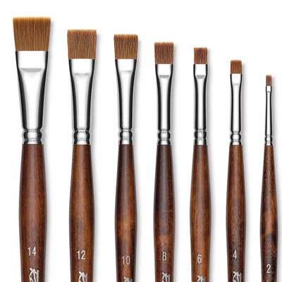 872 Pensulă cu peri plate Raphael Fresco - diverse mărimi