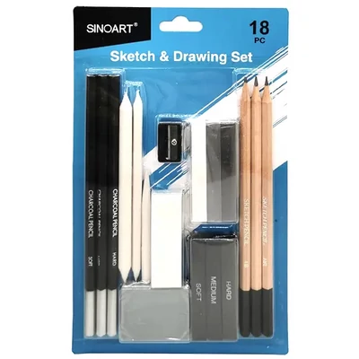  Set de desen și schiță Sketch and Drawing Set, 18 buc