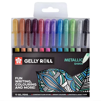 Sakura Gelly Roll Metallic pix cu gel  în set  - 12 buc