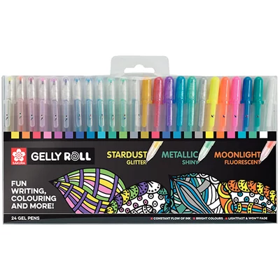 Sakura Gelly Roll pix cu gel  în set  - 24 buc