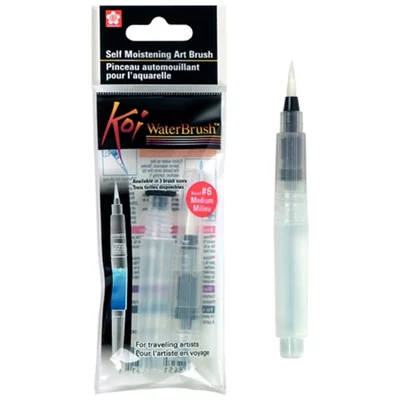 Sakura Koi pensulă cu rezervor de apă  , 4 ml - rotund , M