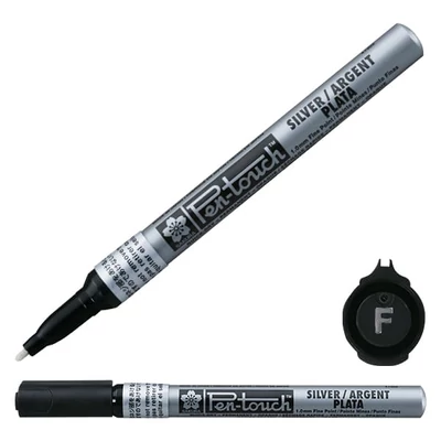 Sakura Pen-Touch marker lac, fine (1 mm) - silver