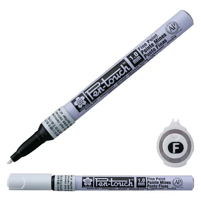 Sakura Pen-Touch marker lac, fine (1 mm) - white