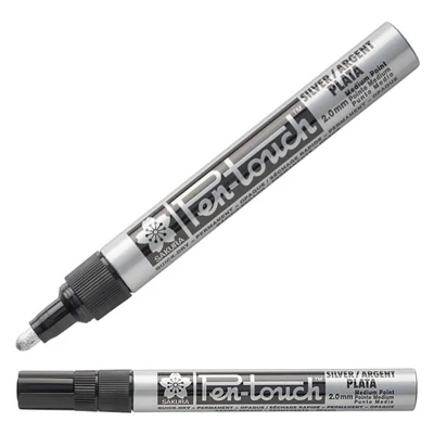 Sakura Pen-Touch marker lac, medium (2 mm) - silver