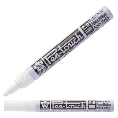 Sakura Pen-Touch marker lac, medium (2 mm) - white