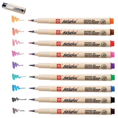 Sakura Pigma Brush marker pensulă  - culori diverse