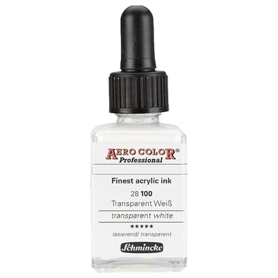 Cerneală acrilică Schmincke AERO COLOR Professional, 28 ml - 100, transparent white