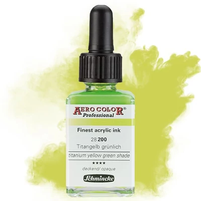 Schmincke AERO COLOR Professional vopsea aerograf , 28 ml - 200, titanium yellow green shade