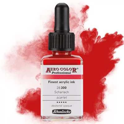 Schmincke AERO COLOR Professional vopsea aerograf , 28 ml - 300, scarlet