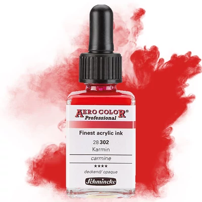 Schmincke AERO COLOR Professional vopsea aerograf , 28 ml - 302, carmine