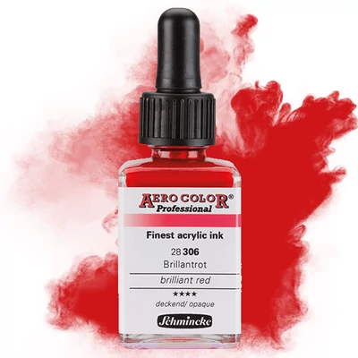 Schmincke AERO COLOR Professional vopsea aerograf , 28 ml - 306, brilliant red