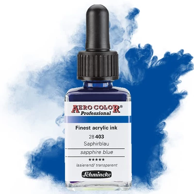 Schmincke AERO COLOR Professional vopsea aerograf , 28 ml - 403, sapphire blue