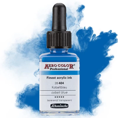 Schmincke AERO COLOR Professional vopsea aerograf , 28 ml - 404, cobalt blue
