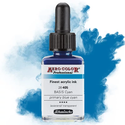 Schmincke AERO COLOR Professional vopsea aerograf , 28 ml - 405, primary blue cyan