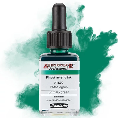 Schmincke AERO COLOR Professional vopsea aerograf , 28 ml - 500, phthalo green