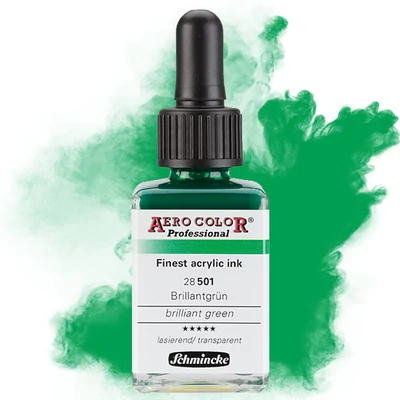 Schmincke AERO COLOR Professional vopsea aerograf , 28 ml - 501, brilliant green