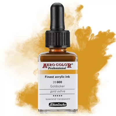 Schmincke AERO COLOR Professional vopsea aerograf , 28 ml - 600, gold ochre