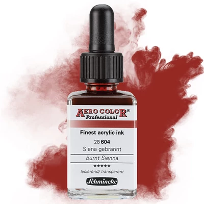 Schmincke AERO COLOR Professional vopsea aerograf , 28 ml - 604, burnt sienna