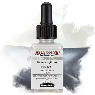Schmincke AERO COLOR Professional vopsea aerograf , 28 ml - 900, AERO SHINE silver