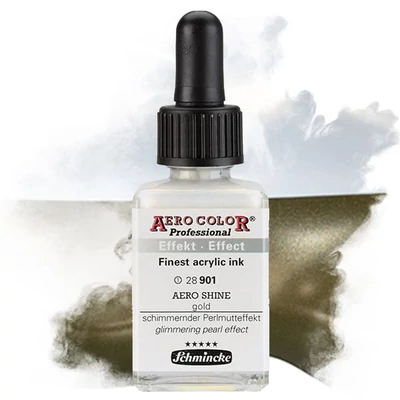 Schmincke AERO COLOR Professional vopsea aerograf , 28 ml - 901, AERO SHINE gold