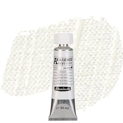 Schmincke Akademie vopsea acrilică, 60 ml - 111, titanium white