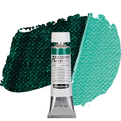 Schmincke Akademie vopsea acrilică, 60 ml - 551, phthalo green
