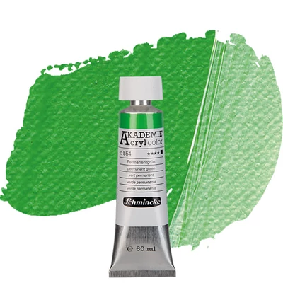 Schmincke Akademie vopsea acrilică, 60 ml - 554, permanent green