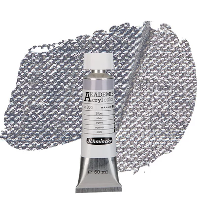 Schmincke Akademie vopsea acrilică, 60 ml - 800, silver