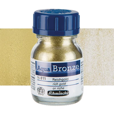 Pudra cu efect metalic Schmincke Aqua Bronze, 20 ml - 811, auriu bogat