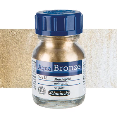 Pudra cu efect metalic Schmincke Aqua Bronze, 20 ml - 813, auriu pal