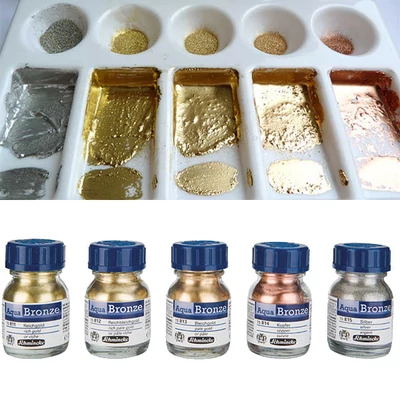 Pudra cu efect metalic Schmincke Aqua Bronze, 20 ml - in diverse culori