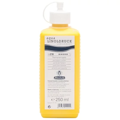 Vopsea linogravură Schmincke Aqua Linoprint, 250 ml - 210, permanent yellow