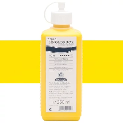 Vopsea linogravură Schmincke Aqua Linoprint, 250 ml - 210, permanent yellow