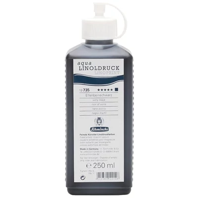 Vopsea linogravură Schmincke Aqua Linoprint, 250 ml - 735, ivory black