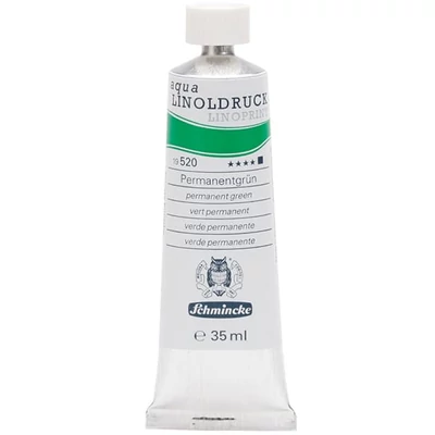 Schmincke Aqua Linoprint vopsea linogravură  35 ml - 520, permanent green