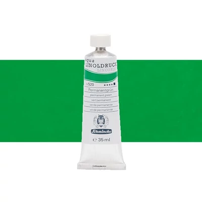 Schmincke Aqua Linoprint vopsea linogravură  35 ml - 520, permanent green