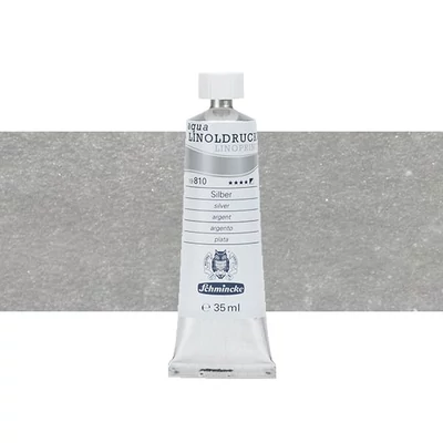 Vopsea linogravură Schmincke Aqua Linoprint, 35 ml - 810, silver